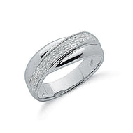 Silver Cross over ring - London Fifth Avenue jewellery  