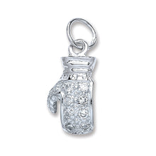 Load image into Gallery viewer, Boxing glove pendant paved cubic zirconia diamond - London Fifth Avenue jewellery  
