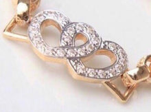 Load image into Gallery viewer, Child’s gold belcher double heart - London Fifth Avenue jewellery  
