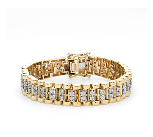 Yellow 9ct Gold Rolex Style bracelet