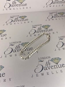 Silver curb Cuban bracelet / chains