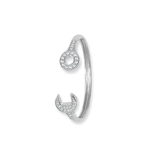 Load image into Gallery viewer, Kids oval silver spanner bangle
