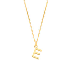 Load image into Gallery viewer, Yellow gold inital pendant &amp; chain
