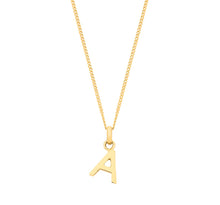 Load image into Gallery viewer, Yellow gold inital pendant &amp; chain
