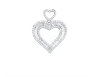 Valentines Baguette heart pendant