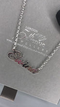 Load and play video in Gallery viewer, Silver Small Script Name Necklace
