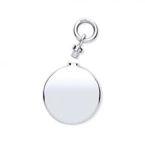 Silver Perfume or Ashes Round Holder Pendant - London Fifth Avenue jewellery  