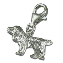 Load image into Gallery viewer, Clip-on Spaniel Dog Charm or pendant hoop
