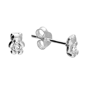 Teddy bear April birth stone pendant + earrings set