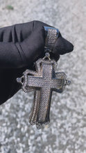 Load and play video in Gallery viewer, Big icey cross pendant
