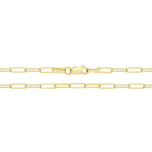 Gold paper clip chain 18”