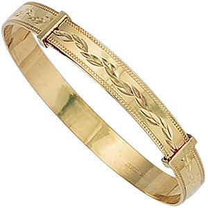 Baby expandable bangle 9ct yellow gold - London Fifth Avenue jewellery  