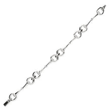 Load image into Gallery viewer, Woman’s equine cubic zirconia snaffle bracelet - London Fifth Avenue jewellery  
