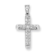 Paved cross pendant small - London Fifth Avenue jewellery  