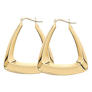 Yellow gold creole earrings