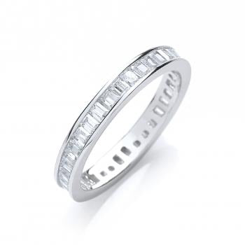 Full ET “Vicky”Baguettes Channel Set Cz Ring - London Fifth Avenue jewellery  