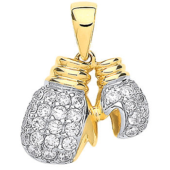 Yellow gold joint boxing gloves - London Fifth Avenue jewellery  