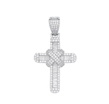 Load image into Gallery viewer, Iconic cubic zirconia kissing cross
