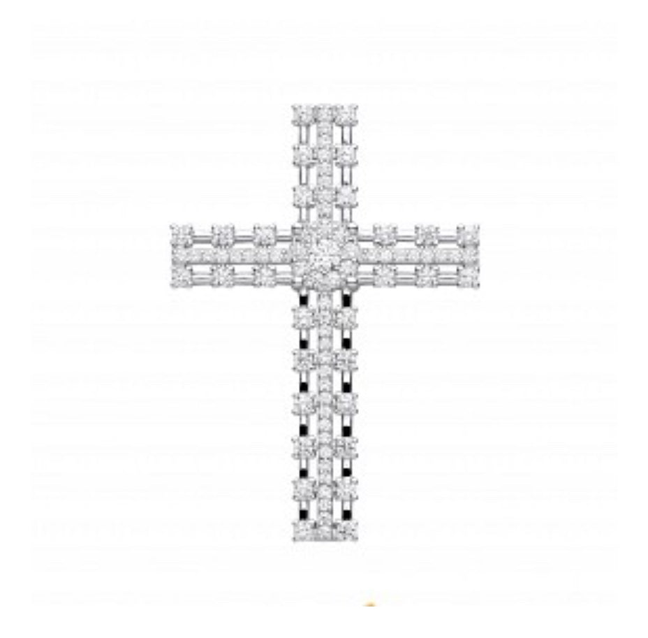Valentin silver cross pendant