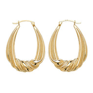 Twist over creole hoop earrings