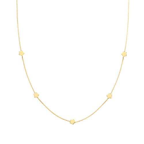 Gold star chain necklace