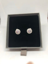 Load image into Gallery viewer, Large halo silver studs - London Fifth Avenue jewellery  
