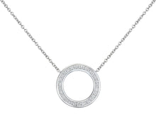 Load image into Gallery viewer, White gold &amp; Diamond circle of life pendant
