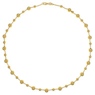 Gold 9ct ball/ bead necklace