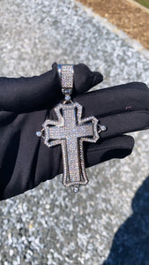 Big icey cross pendant