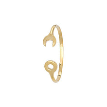 Load image into Gallery viewer, Plain 9ct yellow gold baby spanner bangle
