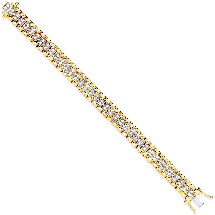 Gold rolex style clearance bracelet