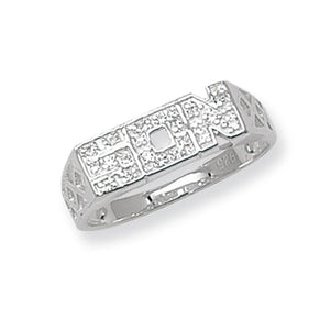 Son ring silver / paved cz stones