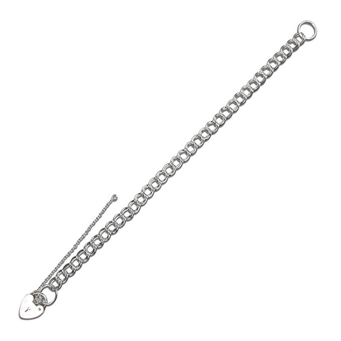 Thick woman’s double link charm bracelet - London Fifth Avenue jewellery  