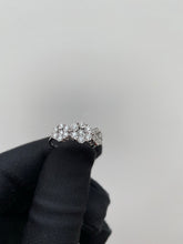 Load image into Gallery viewer, 3 flower elusion diamond ring white gold
