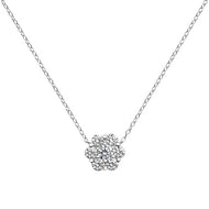 Flower necklet cz pendant