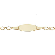 Yellow gold 6 inch kids I.D bracelet