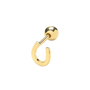 9CT YEL GOLD HORSE SHOE CARTILAGE 6MM POST STUD