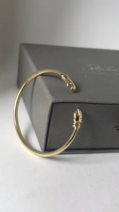 Plain Gold Boxing Glove Bangle - London Fifth Avenue jewellery  
