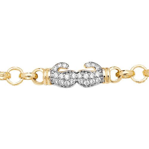 Second Hand 9ct Gold 9” Belcher Bracelet | RH Jewellers