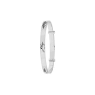 Kids diamond cut silver bangle