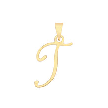 Load image into Gallery viewer, Fancy font gold initial pendant
