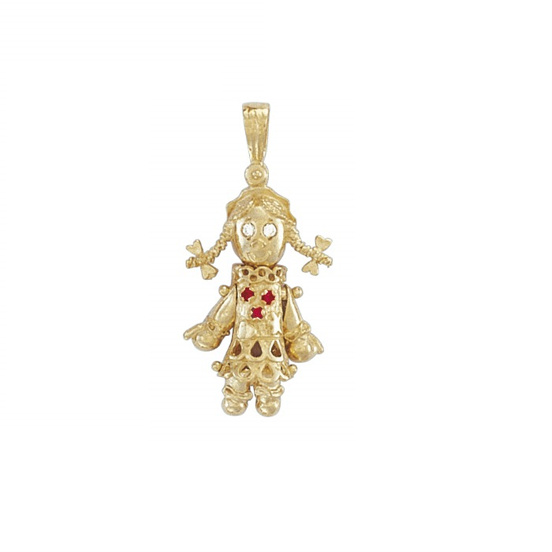Gold rag doll - London Fifth Avenue jewellery  