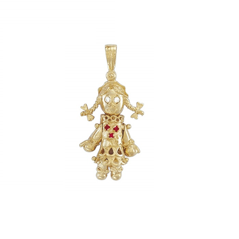 Gold on sale ragdoll pendant