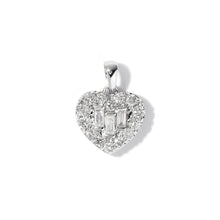 Load image into Gallery viewer, Silver Heart cz 12mm pendant
