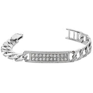 Child’s paved ID plate bracelet - London Fifth Avenue jewellery  