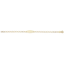Load image into Gallery viewer, Yellow gold 6 inch kids I.D bracelet
