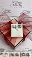 Solitaire stud earrings 12mm