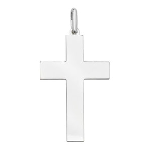 Traditional plain silver cross pendant