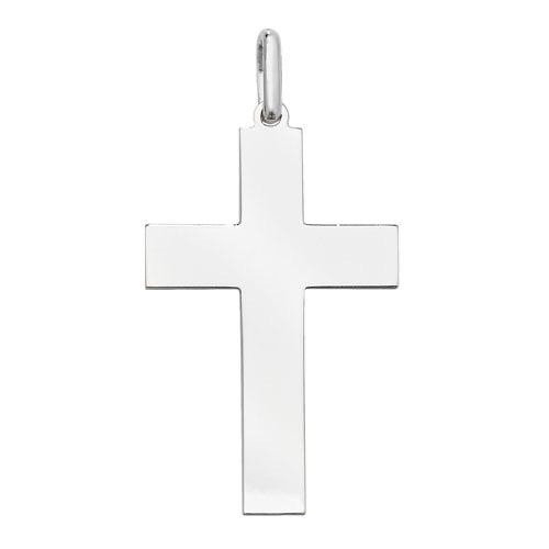 Traditional plain silver cross pendant