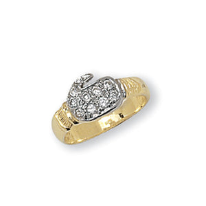 Yellow gold baby/childs boxing glove ring